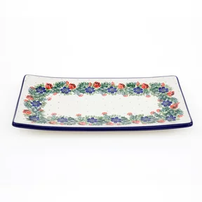 Tacka ceramiczna C26 30/16,5cm<br> 1535X Czerwony wianuszek